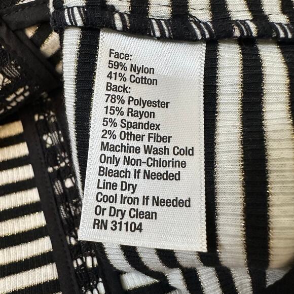 The Limited Black Lace Nylon & Cotton Long Sleeve Full Zip Casual Jacket 1x - Picture 7 of 7